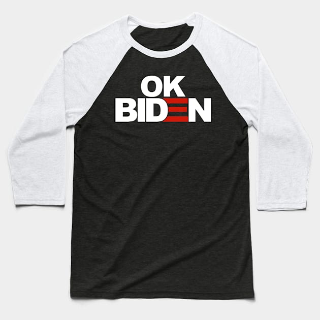 Ok Biden "No Malarkey" Tour Baseball T-Shirt by DanielLiamGill